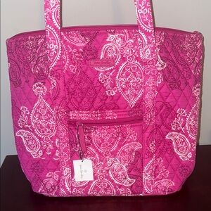 Vera Bradley Pink Tote Bag with Paisley Design